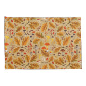 オークルの森のキノコと秋の植物 枕カバー (裏面-右)