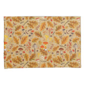 オークルの森のキノコと秋の植物 枕カバー (正面右)