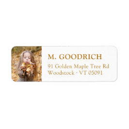 オークルエレガント秋フォト差出人住所 ラベル