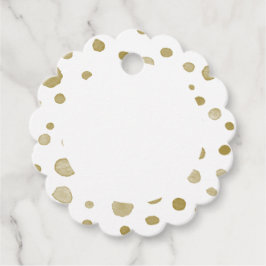 オークル紙吹雪水彩ドットメッセージカード フェイバータグ