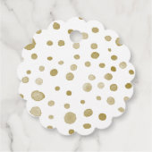 オークル紙吹雪水彩ドットメッセージカード フェイバータグ (裏面)