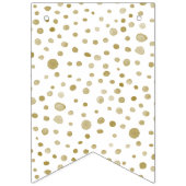 オークル紙吹雪水彩ドット束フラグ バンティングフラッグ (第1の旗)