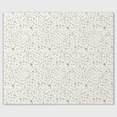 オークル紙吹雪水彩網点ラッピング紙 ラッピングペーパー (フラット)