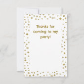 オークル紙吹雪水色ドットサンキューカード サンキューカード (裏面)