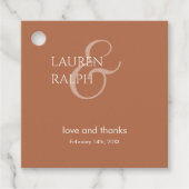 オークル&アイボリーカップルモノグラムサンキュー フェイバータグ (正面)