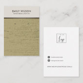 オークレアホワイトドットネックレスイヤリングディスプレイ 名刺 (正面/裏面)