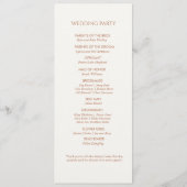 オークレアンドアイボリーモノグラムウェルカム結婚式 プログラム (裏面)