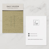 オークレア白ドット髪クリップ表示カード 名刺 (正面/裏面)