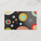 オークレイドサークル抽象芸術水彩画 名刺 (裏面)