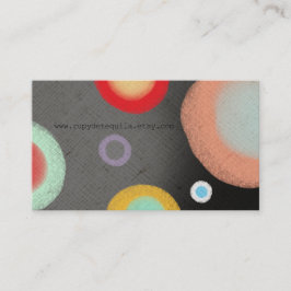 オークレイドサークル抽象芸術水彩画 名刺