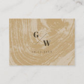 オークレウ素朴グライトグレインテクスチャー秋秋の結婚式 プレイスカード (裏面)