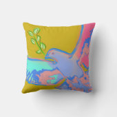 オークレエポップ・アートのローの平和の芸術 クッション (裏面)