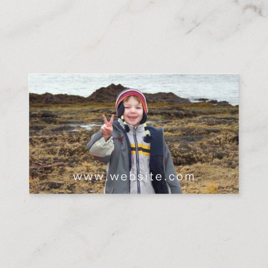 オークレシーショア海藻自然撮影 名刺 (裏面)