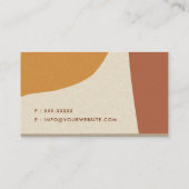 オークレテラコッタモダン素朴抽象芸術芸術的 名刺 (裏面)