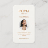 オークレーとアイボリー写真ソーシャルQRコード 名刺 (正面)