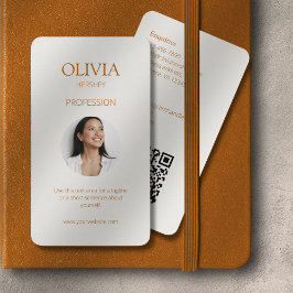 オークレーとアイボリー写真ソーシャルQRコード 名刺