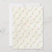 オークレーエレガントムグリーン素朴ブライダルシャワー 招待状 (裏面)