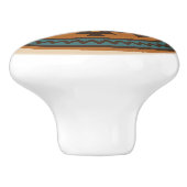 オークレーティール(緑がかった色)ジグザポテックセラミックノブ セラミックノブ (側面)