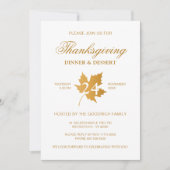 オークレー秋秋のメープルリーフ感謝祭ディナー。 招待状 (正面)