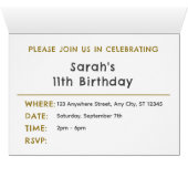 オークレー紙吹雪水彩ドット誕生日招待状 (内部横(下))