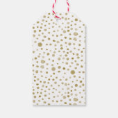 オークレー紙吹雪水色ドットギフトラベル ギフトタグ (裏面)