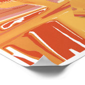 オークレー2抽象芸術アートポスター | オレンジ ポスター (角)