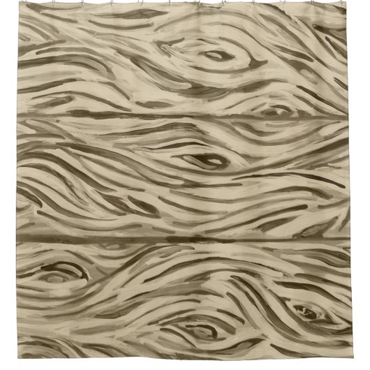 オークワインバーから木目板フランスの板プランクス シャワーカーテン (正面)