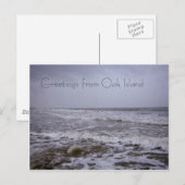 オーク島の海岸からの挨拶 ポストカード (正面/裏面)