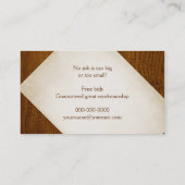 オーク木目 名刺 (裏面)