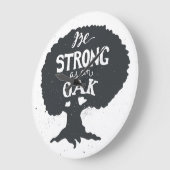 オーク材のように強い ラージ壁時計 (傾斜)