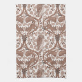 オーク材のウイスパー/フクロウとリス キッチンタオル (縦)