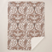 オーク材のウイスパー/フクロウとリス シェルパブランケット (正面)