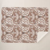 オーク材のウイスパー/フクロウとリス シェルパブランケット (正面(横))