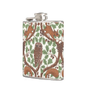 オーク材のウイスパー/フクロウとリス フラスク (左)