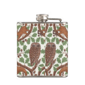 オーク材のウイスパー/フクロウとリス フラスク (裏面)