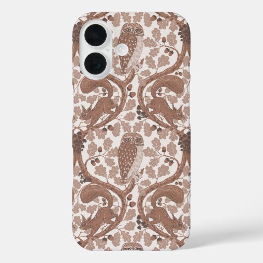 オーク材のウイスパー/フクロウとリス Case-Mate iPhoneケース (裏面)
