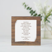 オーク材のカールした紙 招待状 (スタンド正面)