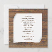 オーク材のカールした紙 招待状 (正面)