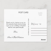 オーク材のサンキューカード ポストカード (裏面)