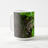 オーク材のリス自然マグ コーヒーマグカップ (正面左)