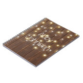 オーク材の名前と軽い文字列 ノートブック (左側)