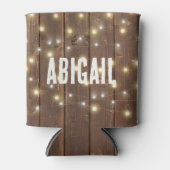 オーク材の名前と軽い文字列 缶クーラー (正面)