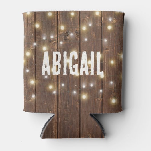 オーク材の名前と軽い文字列 缶クーラー (正面)