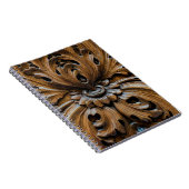 オーク材の彫りクローズアップ要素、大工のバックガー ノートブック (右側)