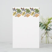 オーク材の秋の背景 便箋 (スタンド正面)