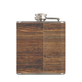 オーク材の背景 フラスク (裏面)