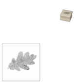 オーク材の葉のスタンプ ラバースタンプ (押印)