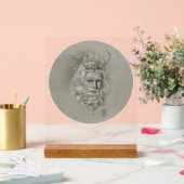 オーク材ひげの緑の男 アクリルサイン (ウェディング)