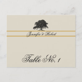 オーク材プランテーション(金ゴールドテーブル番号) ポストカード