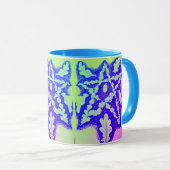 オーク材ペンタグラム明カラフルるい マグカップ (正面右)